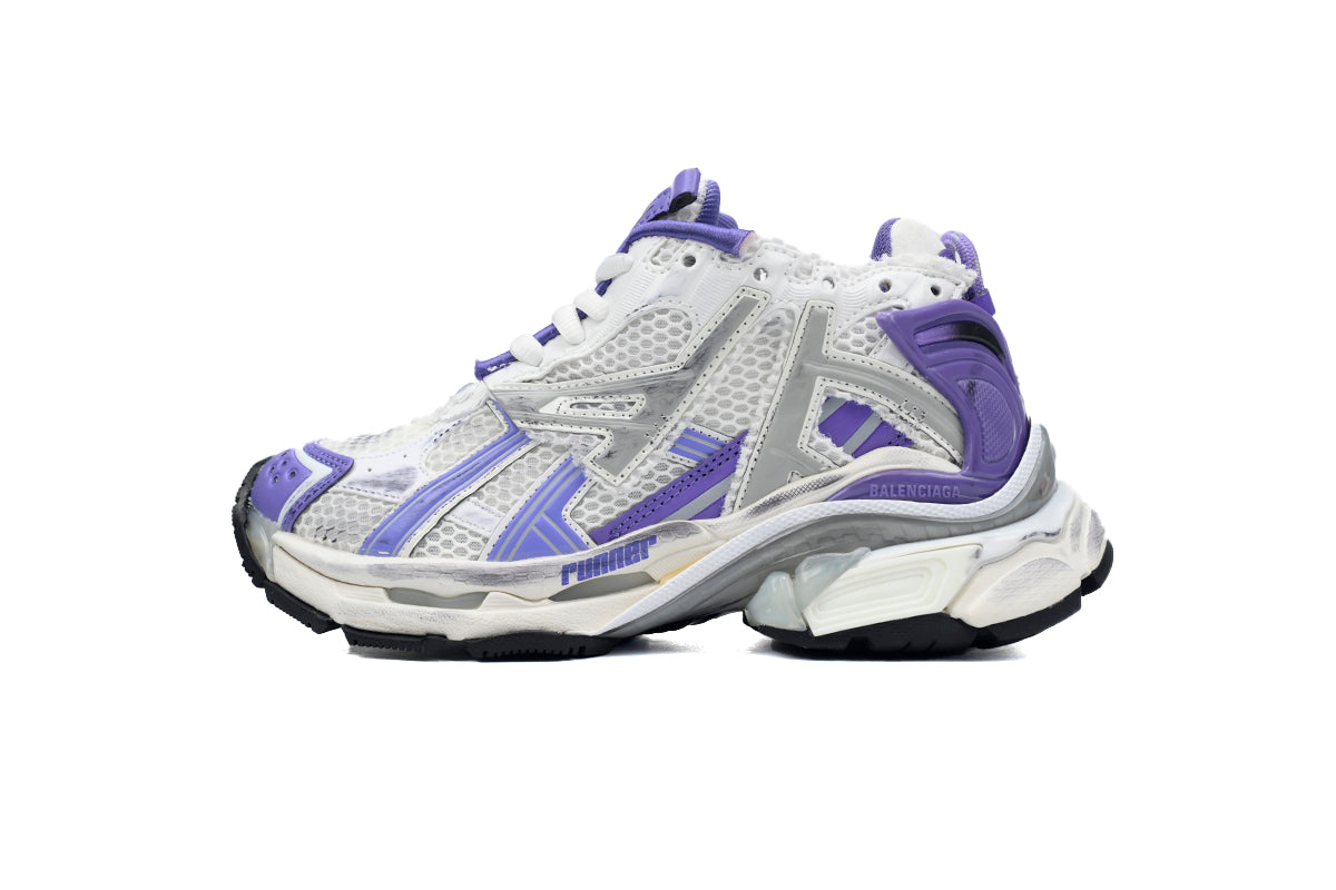 BALENCI Runner Sneaker White Purple - image 1