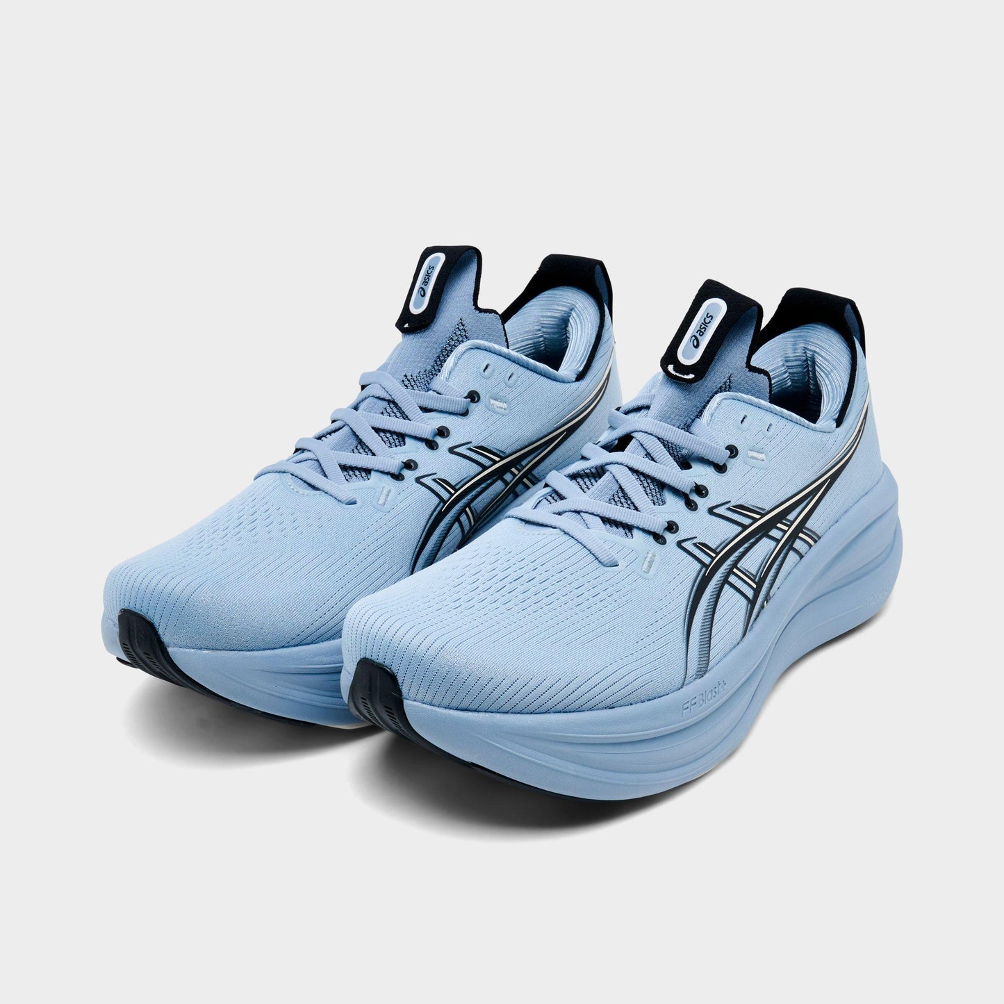 Men's ASICS GEL-NIMBUS 28 Running Shoes - Grey Blue/Black - image 2