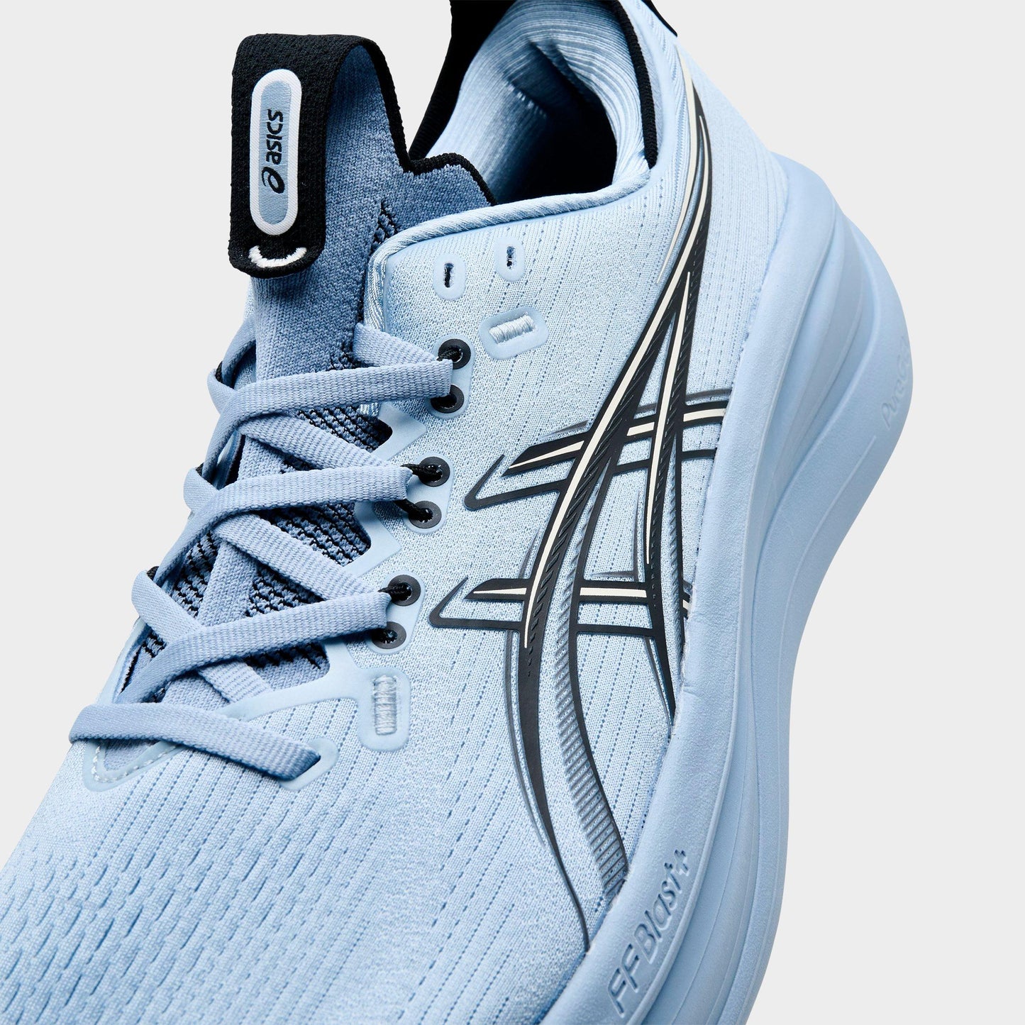 Men's ASICS GEL-NIMBUS 28 Running Shoes - Grey Blue/Black - image 3
