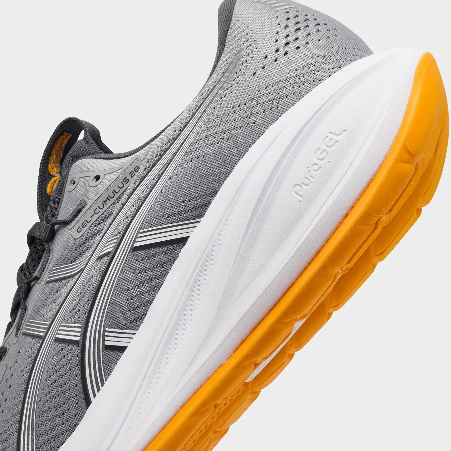 Men's Asics GEL-CUMULUS 28 Running Shoes - Gravel/Arctic Blue/Orange - image 3