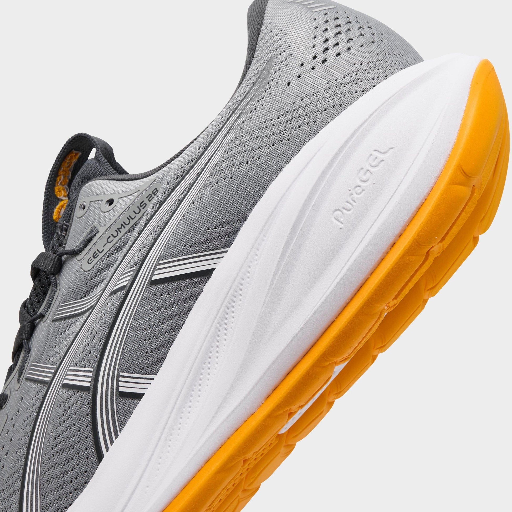 Men's Asics GEL-CUMULUS 28 Running Shoes - Gravel/Arctic Blue/Orange - image 3