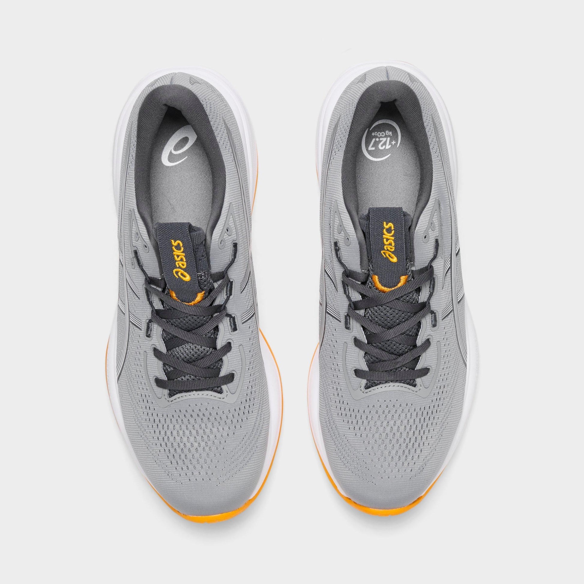 Men's Asics GEL-CUMULUS 28 Running Shoes - Gravel/Arctic Blue/Orange - image 5