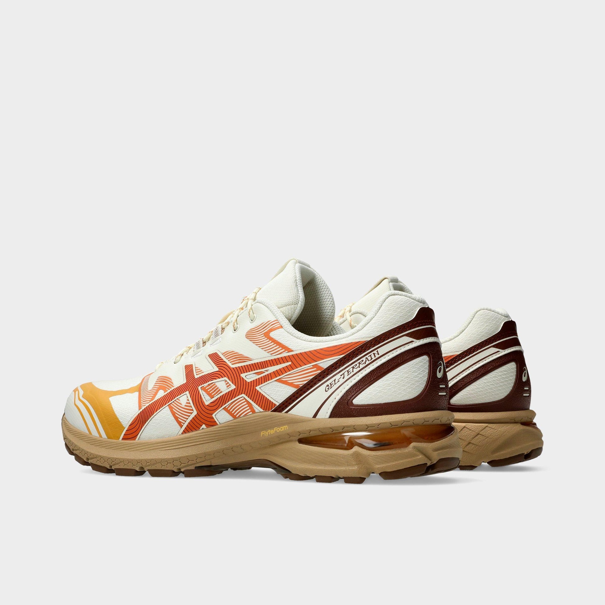 Men's ASICS GEL-TERRAIN Casual Shoes - Pale Oak/Rust Orange - image 3