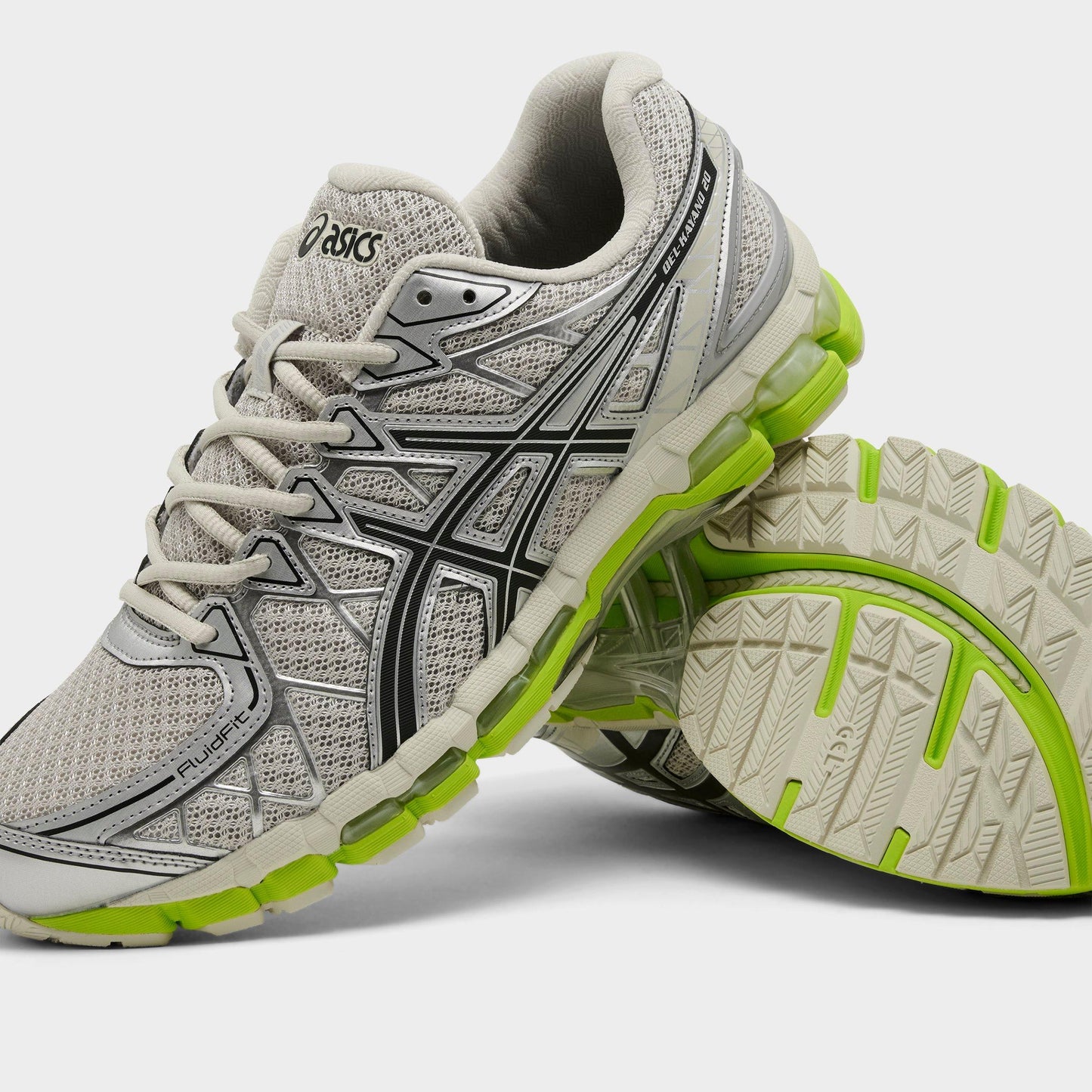 Men's ASICS GEL-Kayano 20 Casual Shoes - Smoke Grey/Black/Lime Zest - image 3
