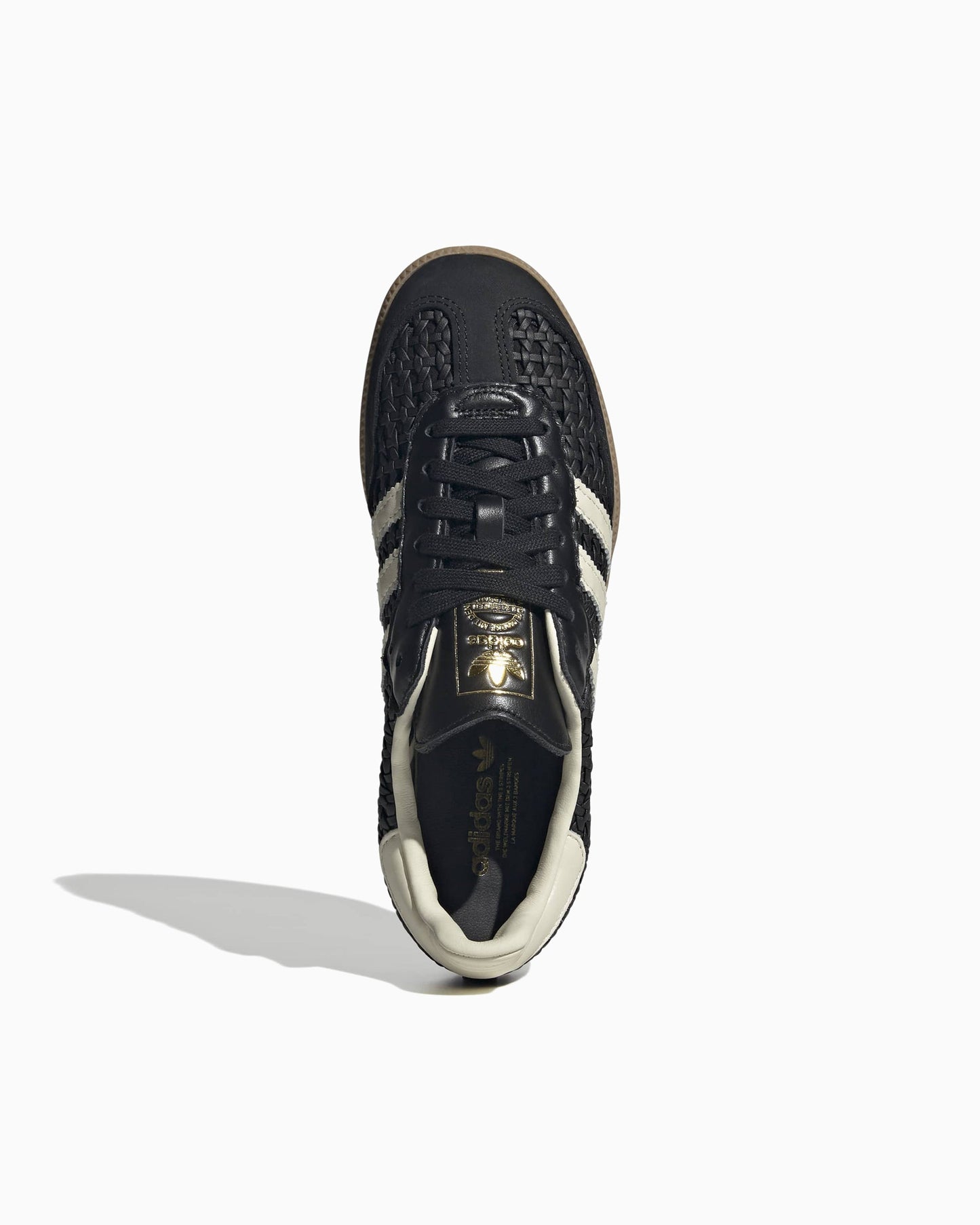 adidas Samba OG 'Basketweave' Core Black/Cream White/Gold Metallic Women's (HQ9282)