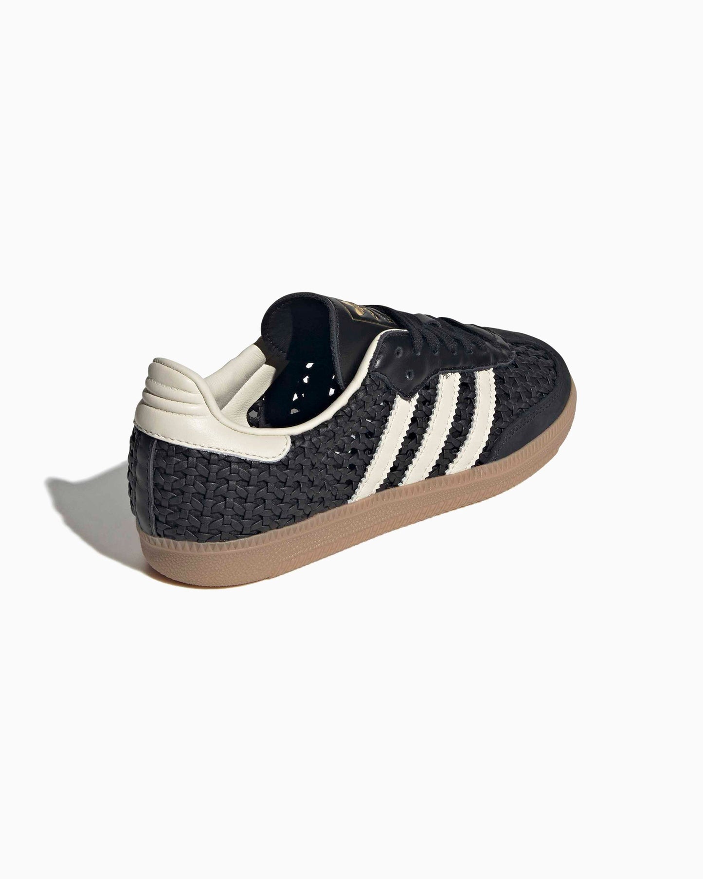 adidas Samba OG 'Basketweave' Core Black/Cream White/Gold Metallic Women's (HQ9282)