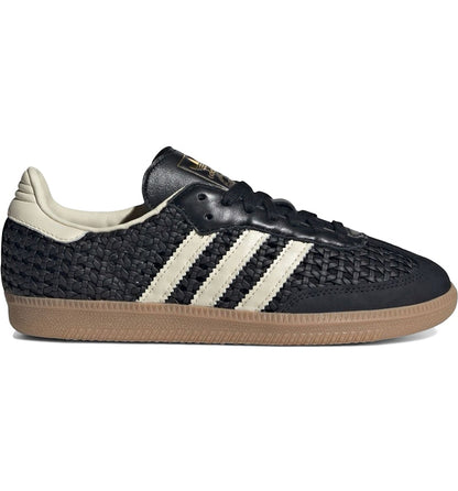 adidas Samba OG 'Basketweave' Core Black/Cream White/Gold Metallic Women's (HQ9282)