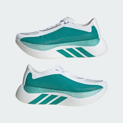 HYPERBOOST EDGE Running Shoes - Cloud White / Equipment Green / Zero Metalic