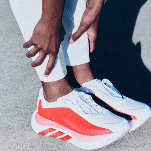 HYPERBOOST EDGE Running Shoes - Cloud White / Pure Ruby / Zero Metalic