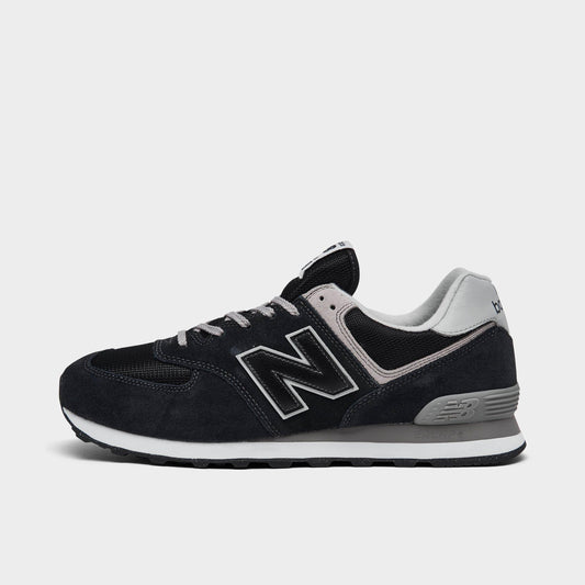 Men's New Balance 574 Core Casual Shoes - Black/White