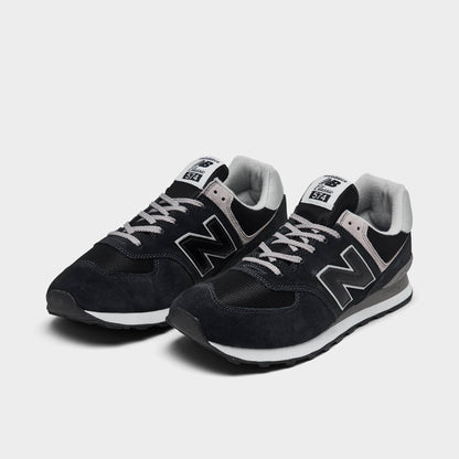 Men's New Balance 574 Core Casual Shoes - Black/White - view 2