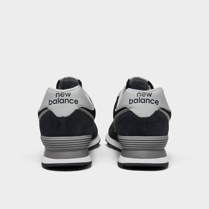Men's New Balance 574 Core Casual Shoes - Black/White - view 4