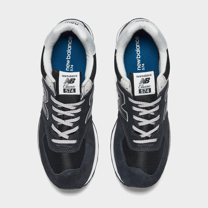 Men's New Balance 574 Core Casual Shoes - Black/White - view 5