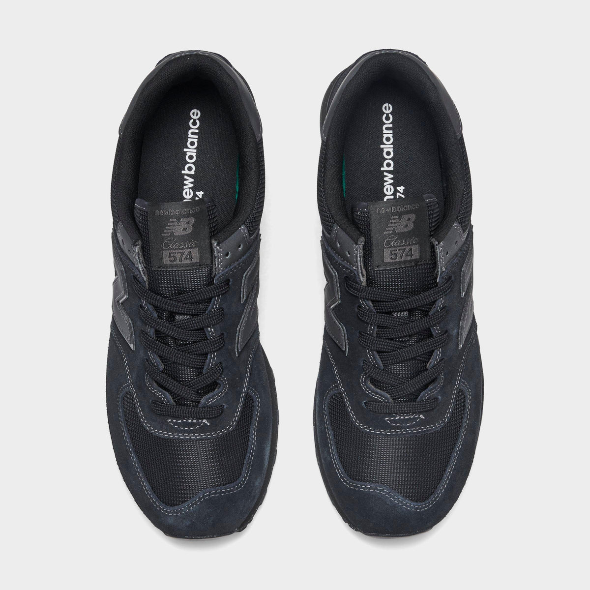 Men's New Balance 574 Core Casual Shoes - Black/Black - view 5