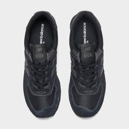 Men's New Balance 574 Core Casual Shoes - Black/Black - view 5