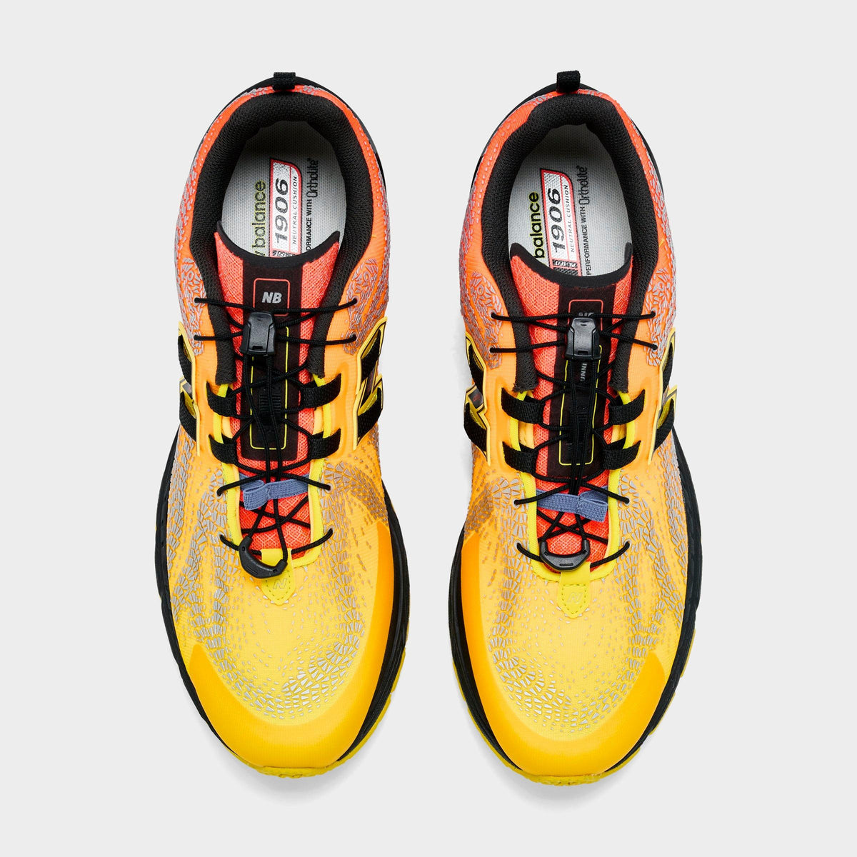 Men's New Balance 1906F Casual Shoes - Punch Yellow/Tangerine Heat/Black - view 5
