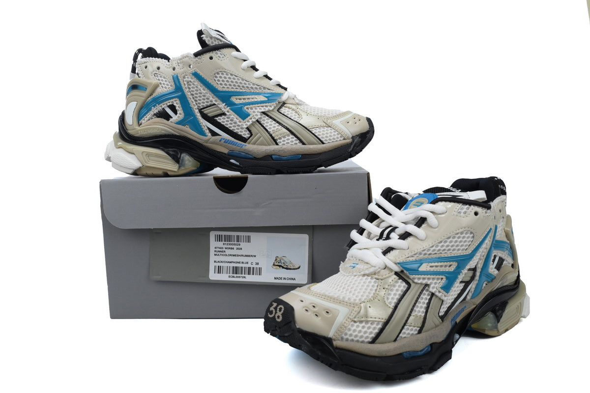 BALENCI Runner Beige Grey Blue - image 4