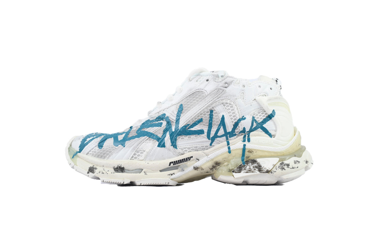 BALENCI Runner Graffiti White Blue - image 1