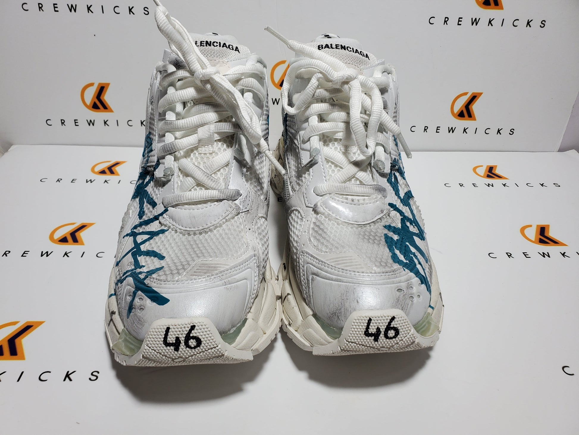 BALENCI Runner Graffiti White Blue - image 2
