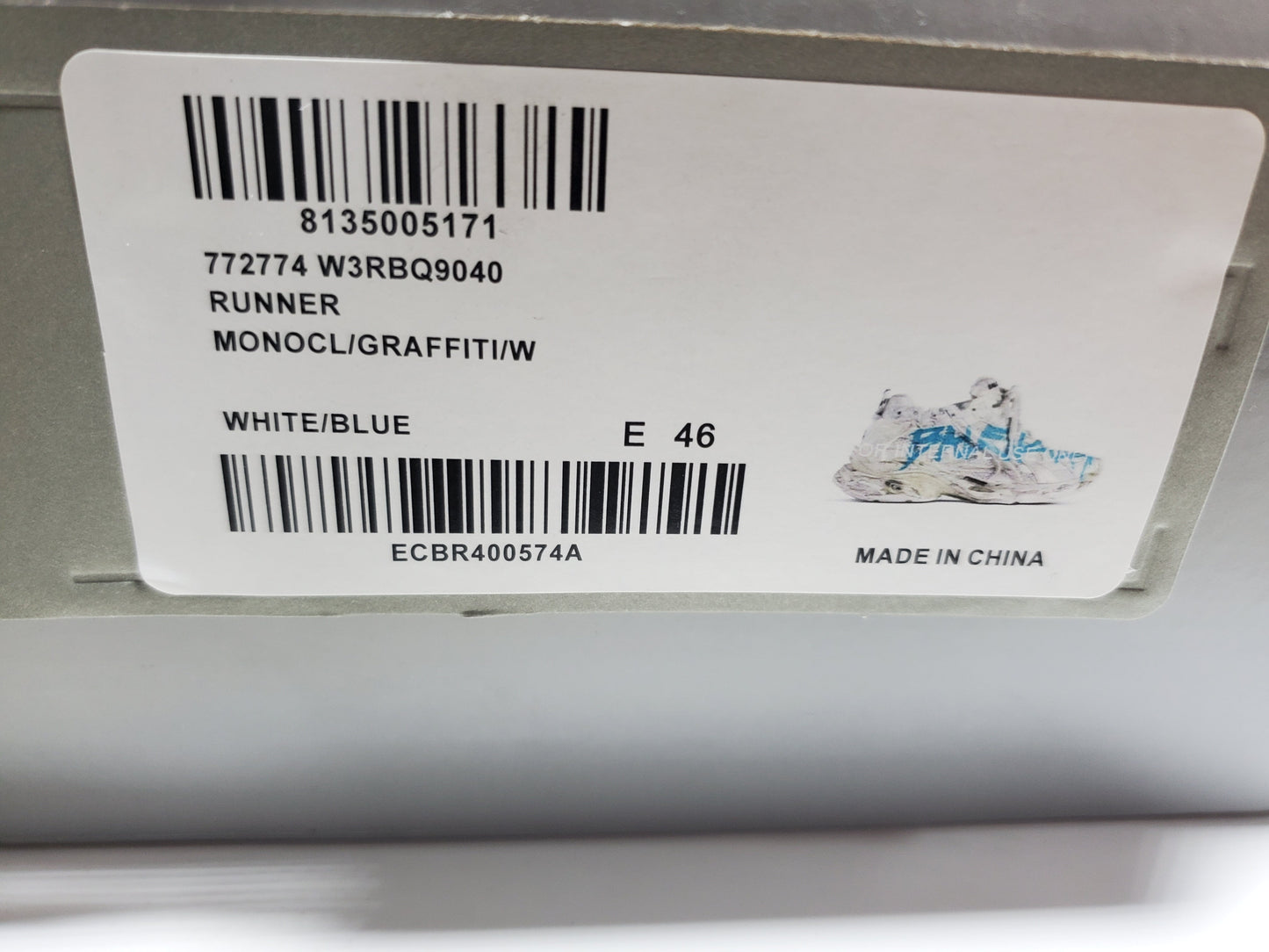 BALENCI Runner Graffiti White Blue - image 5