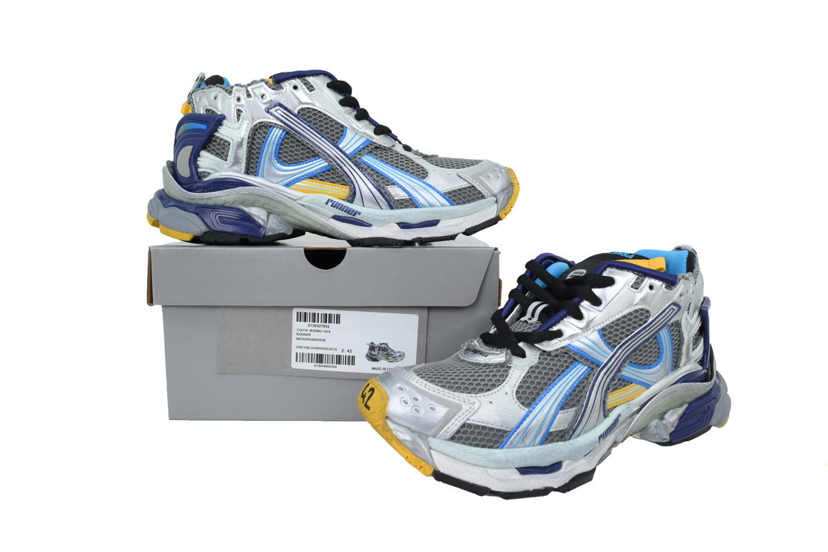 BALENCI Runner Grey Blue Orange Aqua - image 3